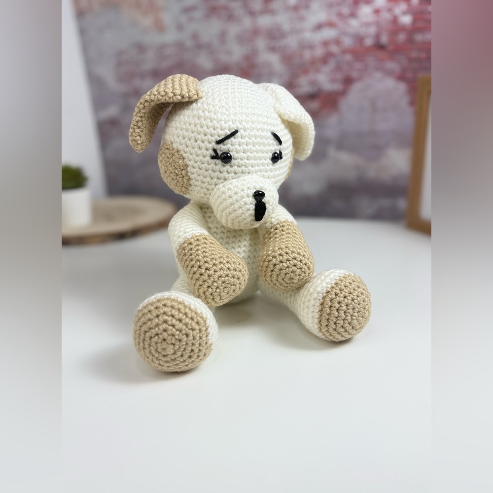 Puppy Dog Handmade Crochet Crochet Amigurumi Gift Decor Toy
